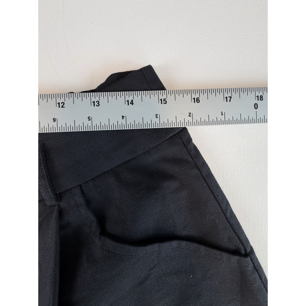 Belle Poque Women XL Black High Waist Shorts Cotton Stretch Waist Vintage Style - Picture 6 of 8